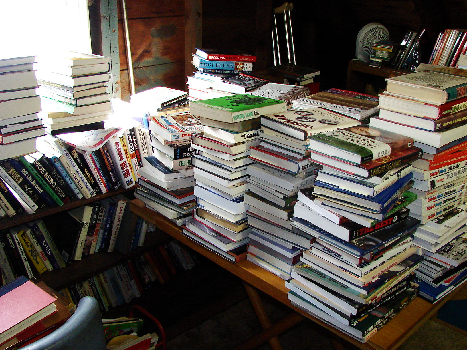 How do you solve a problem like too many baseball books?